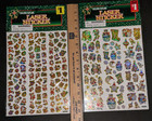 400  Vintage Christmas Prismatic Stickers Sheet Lot -prism Foil Golden Outline