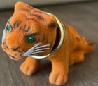 Vtg 4  Long Bobblehead Nodder Tiger Felted Toy Car Truck Accessory