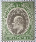 Travelstamps   1907 Southern Nigeria Stamps Sc  21  Mint Og Hinged  Half Penny