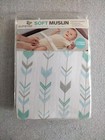 New Summer Infant Soft Muslin Standard Changing Pad Cover Blue Green Gray Arrows