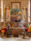 Antique Mexican Ex-voto Retablo     Holy Family  sagrada Familia  1954