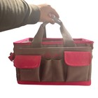 The Paper Studio Craft Organizer Craft Teacher Caddy Bag Grey Pink Multi Pocket