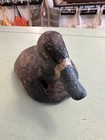 Vintage Carved Wooden Duck Blue Bill Decoy Hunting Collectible Antique Folk Art