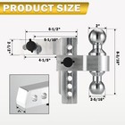 Marada Adjustable Trailer Hitch  6-inch Drop rise Hitch Fits For 2  Receiver