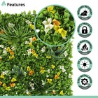 40 x 40  Artificial 3d Faux Ivy Fence Mixed Panel Mat Wall Fence Hedge Decor  06