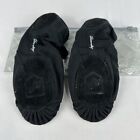 Dance College Ballet Slipper Sz 39 Split-sole Black Canvas Shoes Elastic Straps
