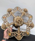 Antq 5 Light Art Deco Ceiling Light Fixture Chandelier Cast Aluminum 1920s