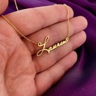 Personalized Cursive Name Necklace Pendant Custom Stainless Steel Jewelry Gifts