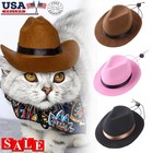 5 3       Dog Cat Halloween Costumes Pet Cowboy Costume Party Accessories Cowboy Hat