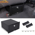 Lockable Conbination Lock Rear Seat Safe Box Storage For Jeep Wrangler Jk Jl 4dr