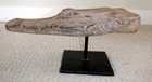 Sepik River Papua New Guinea Carved Canoe Prow  11 Inch On Metal Stand