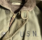 Vintage Wwii U s  Navy Usn N-1 Deck Jacket - Stencil Size 38