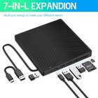 7-in-1 Slim External Cd Dvd Drive Usb 3 0 Reader Writer Burner Player For Laptop