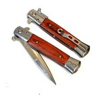 9  Tactical Wood Spring Assisted Open Blade Folding Pocket Knife With Clip