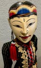 Vtg Indonesian Wayang Golek Wood Stick Rama Puppet Doll 20   handcarved painted