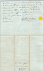 1848 Legal Bond Estate Doc  Re   1 100   Northern Railroad Stock Nathan Carruth