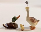Hagen-renaker - Lot Of 3 Vintage Mallard Duck Mini Figurines