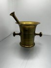 Vintage Brass Apothecary Mortar And Pestle 2pc Set Solid India