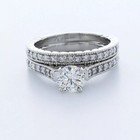 Platinum Engagement Ring Vintage 1 79 Carat Round Lab-grown Diamond H Vs1