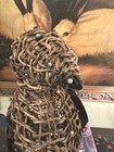 Unique Penquin-rattan wired Body metal Wings-rustic-14 5   h-wired In Faux Pearls