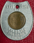 Encased Coin 1948 D Lincoln Cent Drink Duquesne Pilsener Fine Beer-jun131