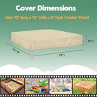 72x72 Inch Extra Large Sandbox Cover  420d -heavy Duty Sand Lid  Full Protect   