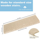     Rounded Bullnose Carpet Stair Treads - Anti Slip Indoor Stair Mats For Wooden 