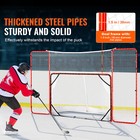 Hockey Goal With Backstop And Targets Street Outdoor Steel Hockey Net 72 