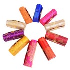 12 Pcs Lipstick Case With Mirror Floral Design Holder Flower Printing Box