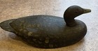 Miniature Signed Carved And Painted Wood Black Duck Decoy