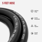 Rx Weld Argon Hose 5ft  Inert Gas For Mig tig Welder  5 8   -18 Black