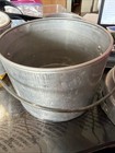 Vintage Round Aluminum Coal Miners Lunch Box Bucket Pail With Contents Rare