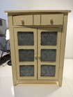 Vintage Tabletop Pie Safe Cabinet Primitive Country Style Antique Cream 17   