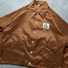 Swingster Nylon Coach Jacket Xl Brown Usa Made 1970s Company Patch Drawcord