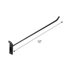 12 Inch Black Slatwall Peg Hook - Pack Of 50 - For 3    On Center Slatwall Panels