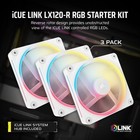 Corsair - Icue Link Lx120-r Rgb 120mm Pwm Reverse Blade Computer Case Fan Sta   