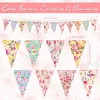 49 Ft 5 Pcs Tea Floral Party Paper Bunting Decor Outdoor Bunting Banner Outdoor 