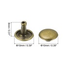 100 Sets Leather Rivets  10x8mm Double Cap Rivets  Bronze Tone