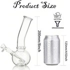 8   Glass Bong Water Pipe Tobacco Smoking Bong Beaker 14mm Bowl Hookah W  Filter