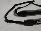Nikon Camera Neck Strap  Neoprene  Soft   Genuine Black   Grey  