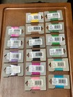Lot Of 16 Vintage Bucilla Silk Ribbon Embroidery Cards 4mm 7mm 13mm Organza New