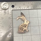 Vintage Southwestern Rabbit Hare Stamped Sterling Silver Brooch Pin