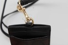Coach Signature C Logo Lanyard Id Badge Card Holder Brown black Nwt