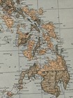 Antique Original 1922 Map Of The Philippine Islands 15x11 Inches