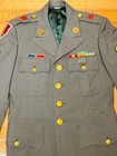 Vintage Us Army Class A Dress Green Uniform Jacket 37 Large 8405-01-105-6085