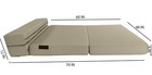 Lounger Folding Foam Mattress  Convertible Sleeper Sofa Bed 6 X 48 X80 Tan