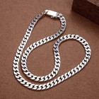 Mens Solid 925 Sterling Silver Diamond Cut Cuban Link Chain Necklace 7mm 8mm