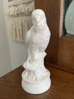 Vintage Fine Quality Lenwile China Ardalt White Porcelain Matte Blue Jay 6 In 