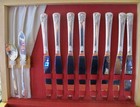 Wm Rogers Silverplate Flatware  1954   mountain Rose  48 Pc In Wooden Box