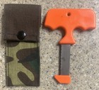 Sagen Inc Hunters Field Orange Bone Saw Compact Camo Sheath Devils Lake